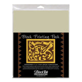 Black Ink Block Printing Paper Pack, 9 X 12 Inches, Unbleached Mulberry, 25 Sheets