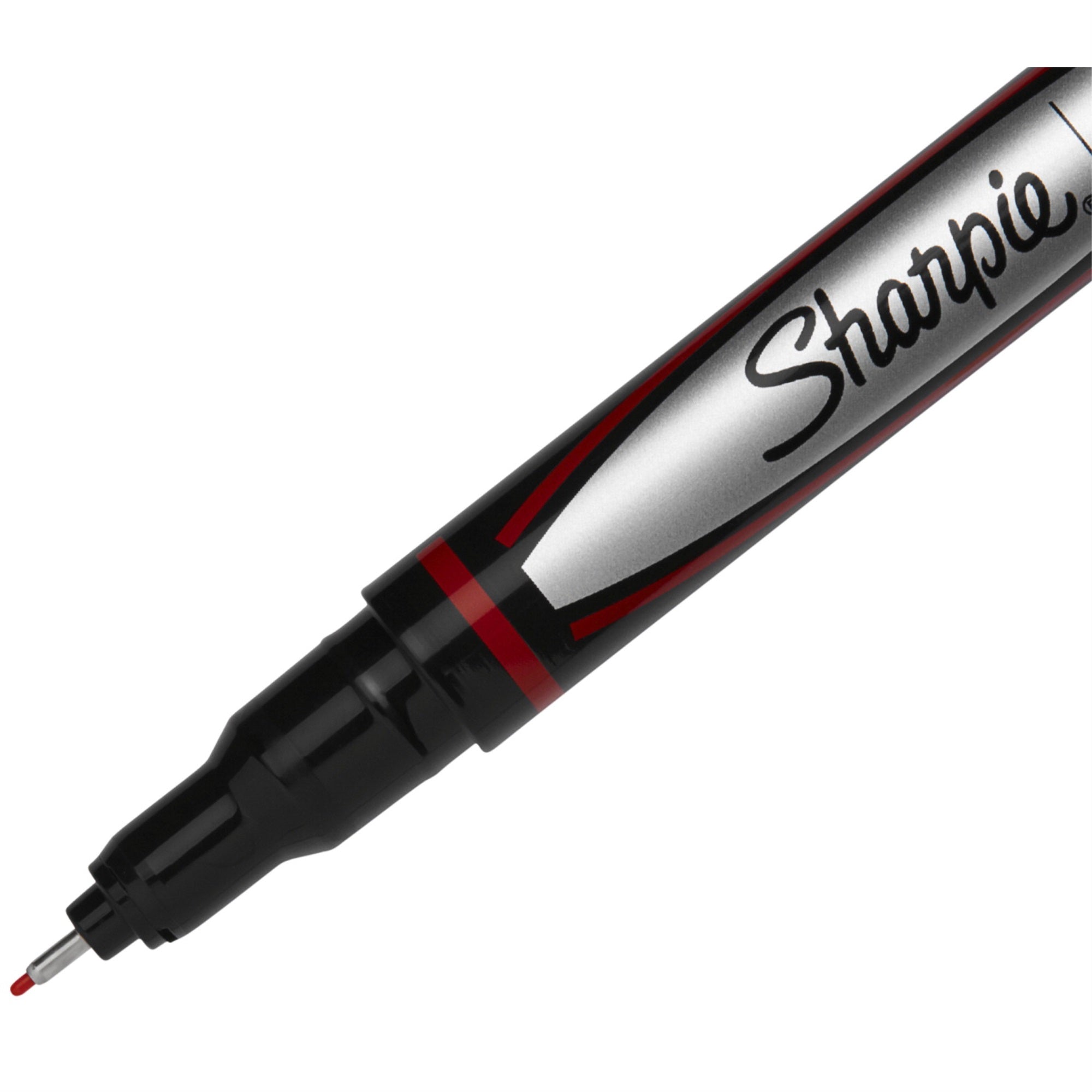 Sharpie Pens, Fine Point, 0.8 Mm, Red, Pack Of 12