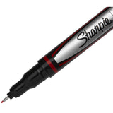 Sharpie Pens, Fine Point, 0.8 Mm, Red, Pack Of 12