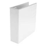 School Smart Polypropylene D-Ring View Binder, 3 Inches, White