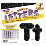 Trend Enterprises Black Sparkle Font Ready Letters, 4 Inches, 182 Pieces