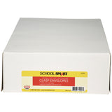 School Smart Kraft Envelopes With Clasp, 9-1/2 X 12-1/2 Inches, Pack Of 100