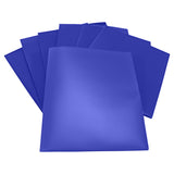 School Smart Heavyweight Two-Pocket Poly Folder, Blue, Pack Of 25