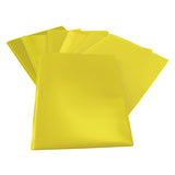 School Smart Heavyweight Two-Pocket Poly Folder With Fasteners, Yellow, Pack Of 25
