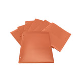 School Smart Heavyweight Two-Pocket Poly Folder With Three-Hole Punch, Orange, Pack Of 25