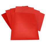 School Smart Heavyweight Two-Pocket Poly Folder, Red, Pack Of 25