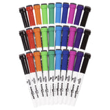 Kleenslate Dry Erase Markers With Eraser Caps, Assorted, Set Of 30