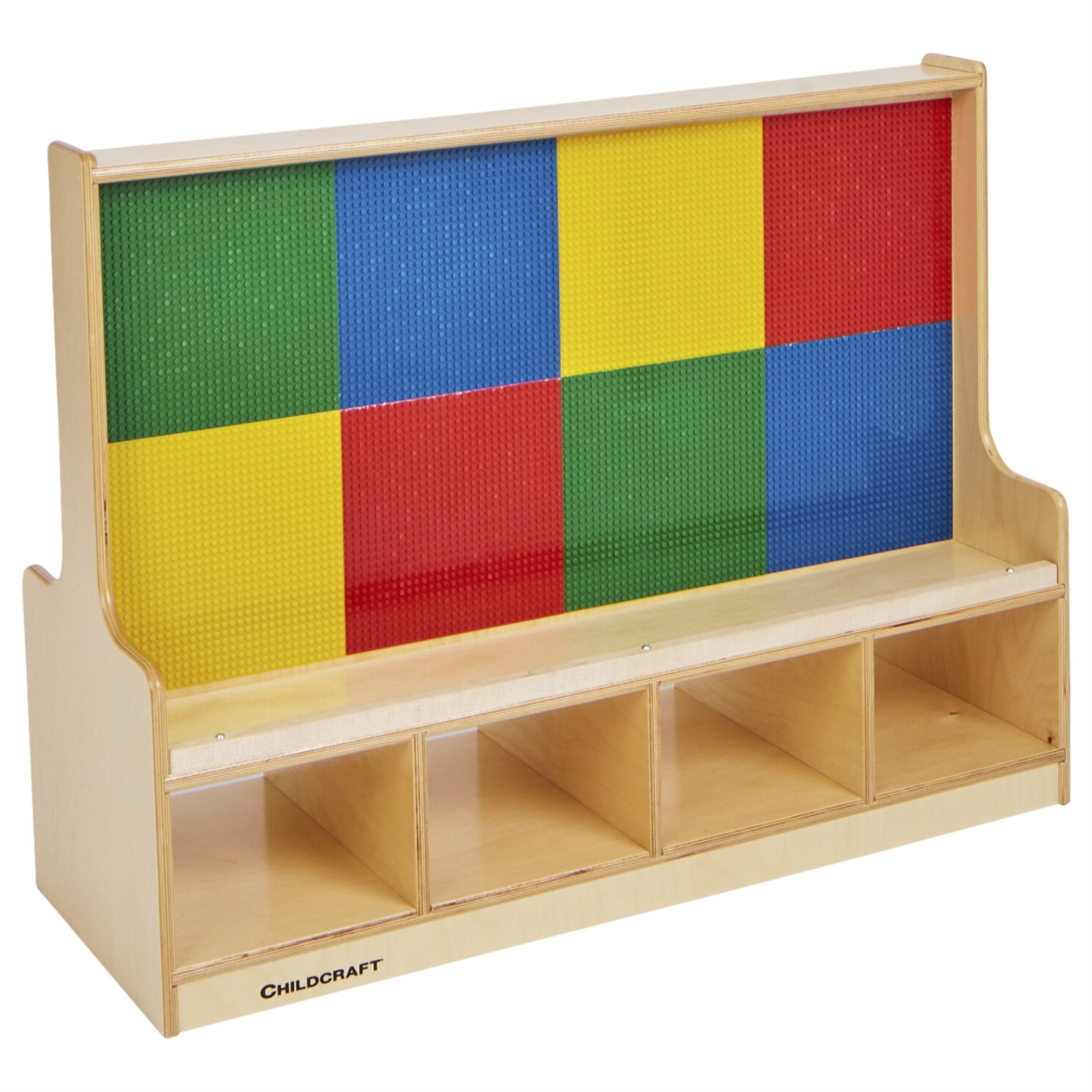 Childcraft Dual-Sided Building Brick Activity Center, Standard Grids, 39-1/2 X 14-1/4 X 30 Inches