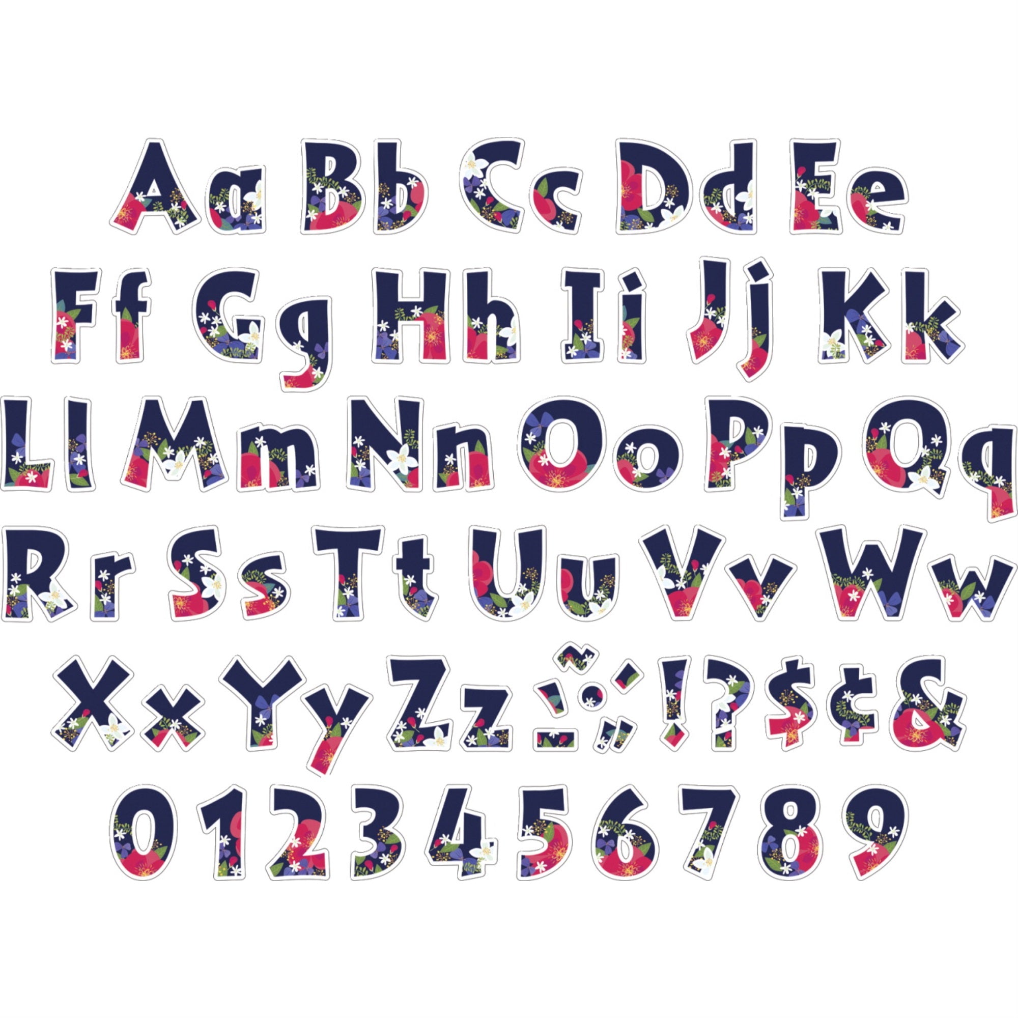 Barker Creek Petals Letter Pop Outs, 4 Inches, Set Of 255