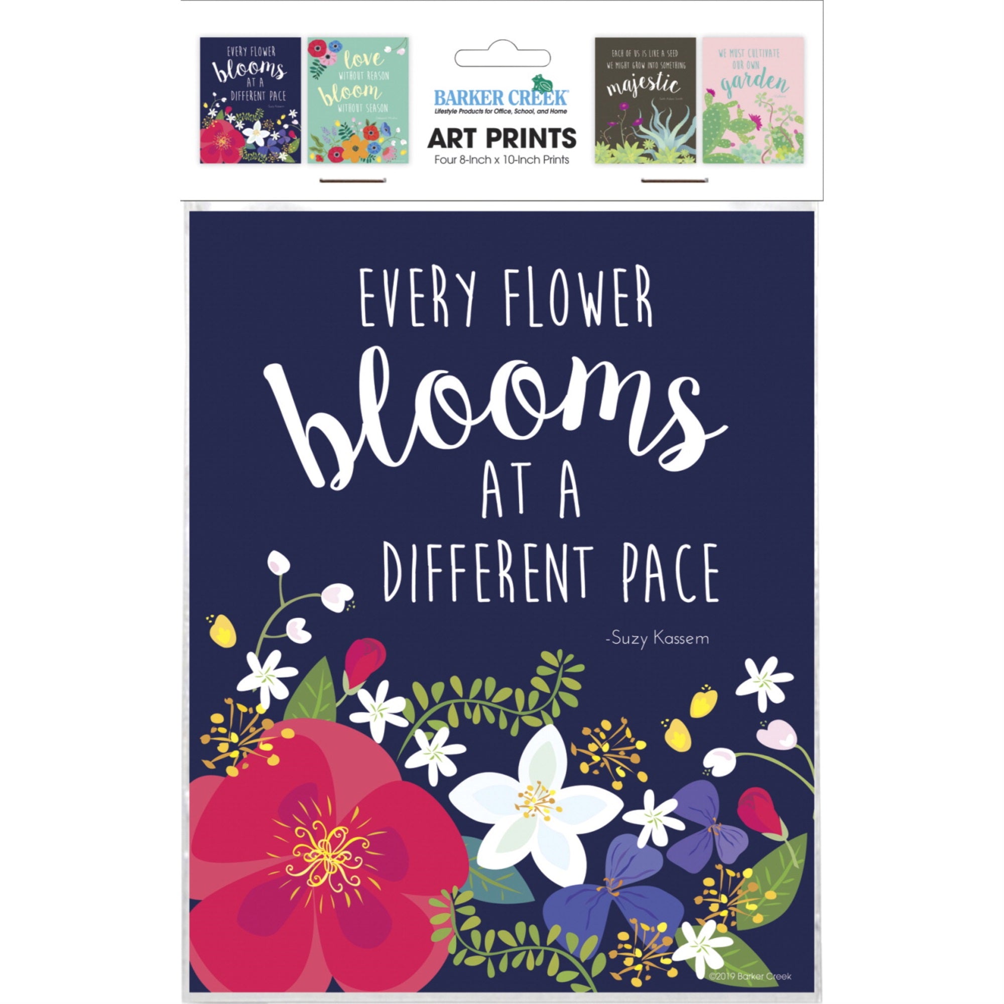 Barker Creek Petals &Amp; Prickles Art Prints, 8 X 10 Inches, Set Of 4