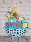 Welcome Spring Umbrella Door Hanger Unfinished Kit