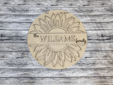 Personalized Sunflower Welcome Sign DIY Unfinished Kit