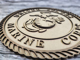 Marine Corps Classic Logo Door Hanger DIY Unfinished Kit