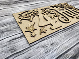SUMMER Accent Tiles for Interchangeable Hanging Flower Planter Welcome Sign Planter