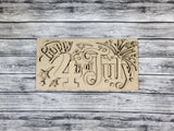 SUMMER Accent Tiles for Interchangeable Hanging Flower Planter Welcome Sign Planter