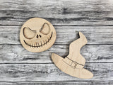 Witches Hat and Jack standing blocks DIY Unfinished Kit