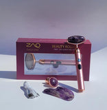 Sana Amethyst Vibrating Changeable Face Rollers w/ Gua Sha
