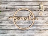 Personalized Name Circle Macrame Wall Hanger DIY Unfinished Kit