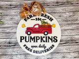 Farm Fresh Pumpkins Door Hanger DIY Unfinished Kit