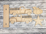 Standing Antique Truck DIY Unfinished Kit