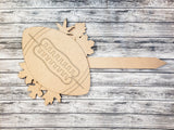Fall Football Plant Stake DIY Unfinished Kit