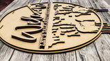 Welcome Let's Talk About Serial Killers Door Hanger DIY Unfinished Kit