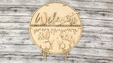Welcome Let's Talk About Serial Killers Door Hanger DIY Unfinished Kit