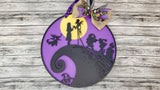 Jack and Sally Door Hanger - Finished