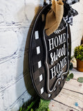 Home Sweet Home Buffalo Plaid Door Hanger - Finished