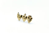 Holy Family Hearts® Earrings in Gold Vermeil