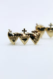Holy Family Hearts® Earrings in Gold Vermeil