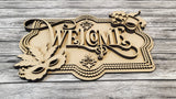 Welcome Mardi Gras Door Hanger DIY Unfinished Kit
