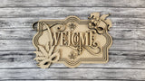Welcome Mardi Gras Door Hanger DIY Unfinished Kit