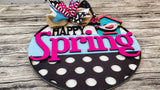 Finished - HAPPY Spring Birdhouse Door Hanger