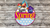 Finished - HAPPY Spring Birdhouse Door Hanger