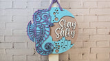 Stay Salty Seahorse Door Hanger - DIY Unfinished Kit - Lvl 1