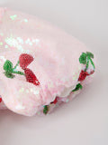 Sweet Cherry Sequins Cute Dress