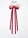 Cherry Bow Ribbon 4.5 Inch Hairpin