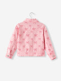 Pink Fall Girls Denim Jacket