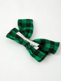 Winter Christmas Plaid Bow Hair Clip