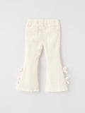 Charming White Denim Pants with Cute Bows
