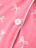 Mommy & Me Bow Print Ruffle Pajama Set