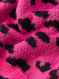 Fall Leopard Bow Girls Knit Cardigan