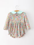 Mint Floral Baby Bubble Petals Collar