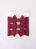 Baby Girl Bow Headband Same Color 3 Piece Set