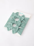 Baby Girl Bow Headband Same Color 3 Piece Set