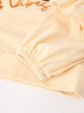 Fall Cozy Girls Ruffle Top Bell Bottom Pants Set