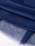 FALL Girls Navy Fox Sequin Tulle Tutu Skirt