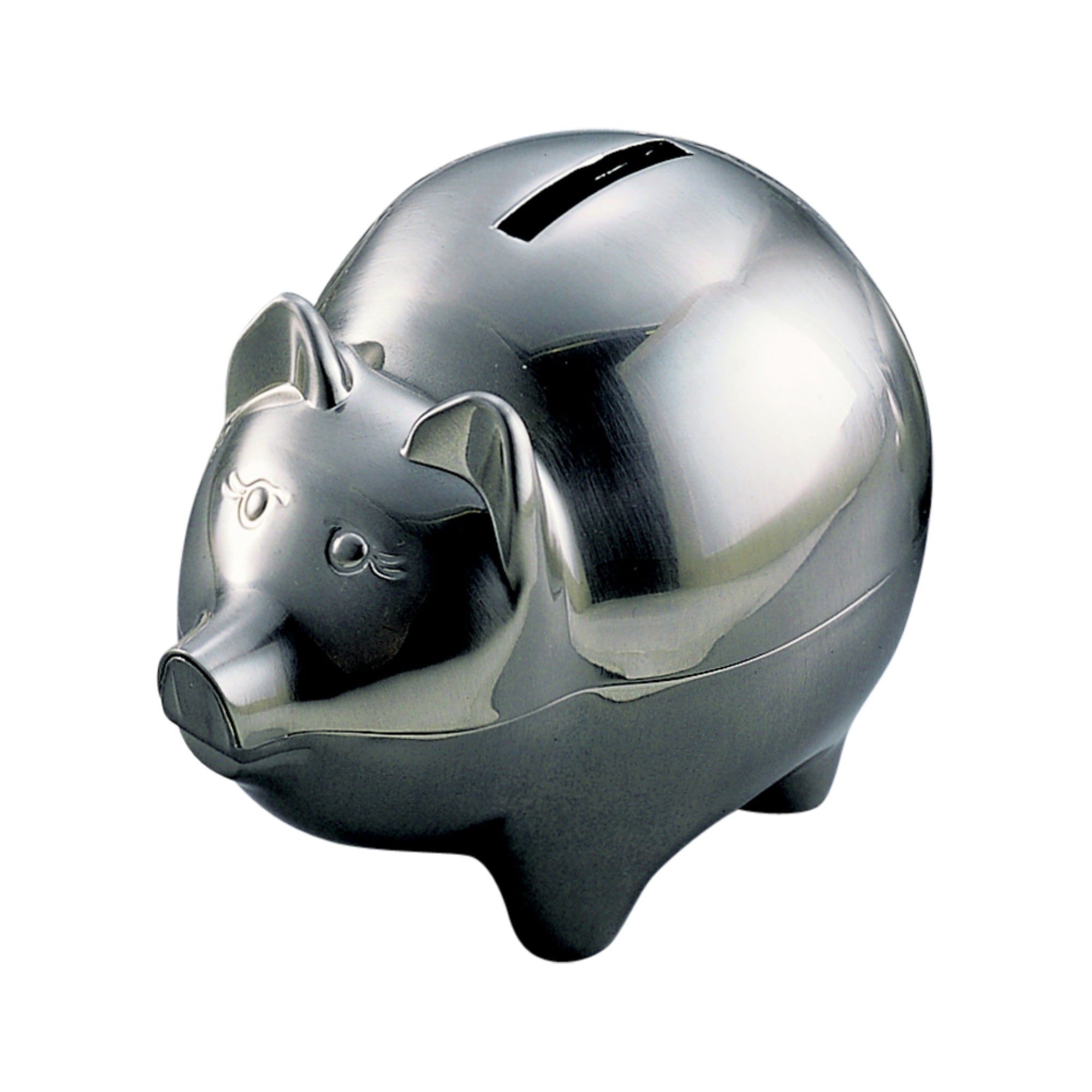 Pig Bank, Large, Pewter Finish 4 H X 5 W