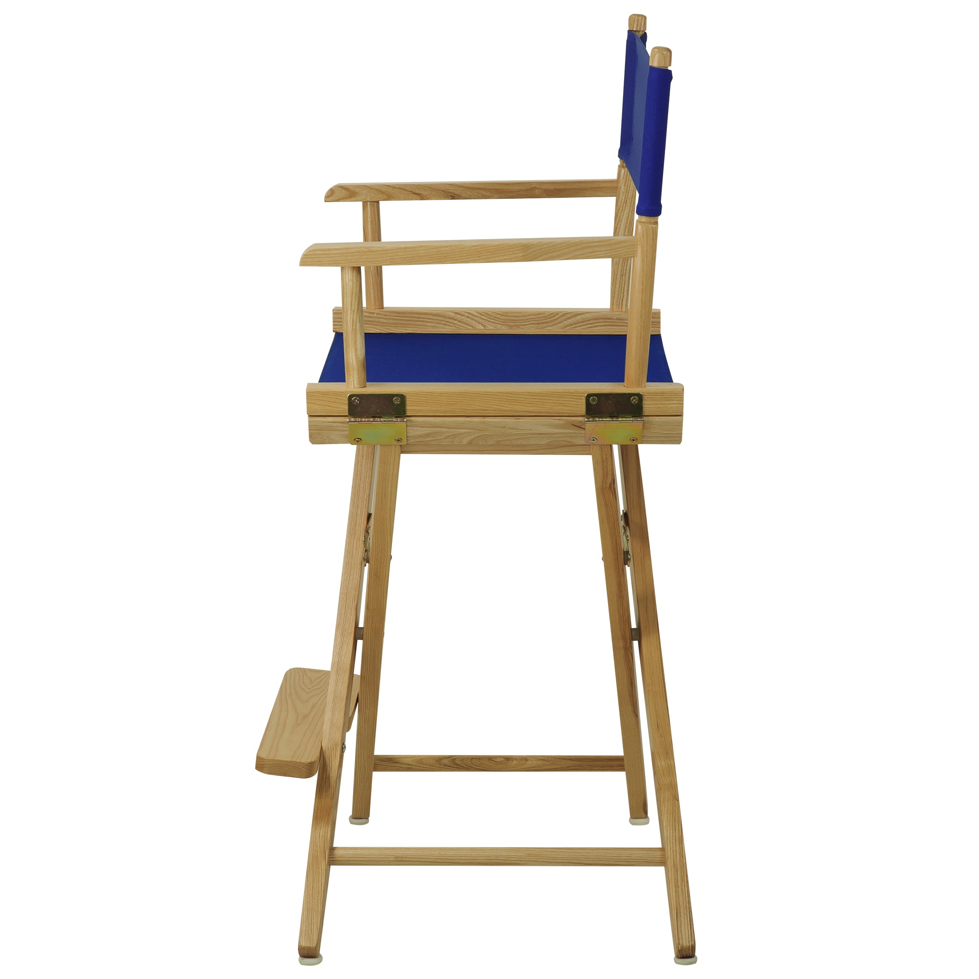 Extra-Wide Premium 24 Directors Chair Natural Frame W/Royal Blue Color Cover